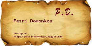 Petri Domonkos névjegykártya