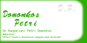 domonkos petri business card